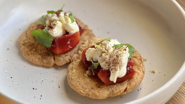 Cuisine-Good-Food-Guide-2024-Story-Cumin-cracker-pickled-tamarillo-stracciatella