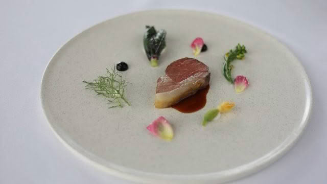 Cuisine-Good-Food-Guide-2024-The-Chef’s-Table-Orianna-Photography-Station-lamb-with-Spring-greens-and-pickled-rose