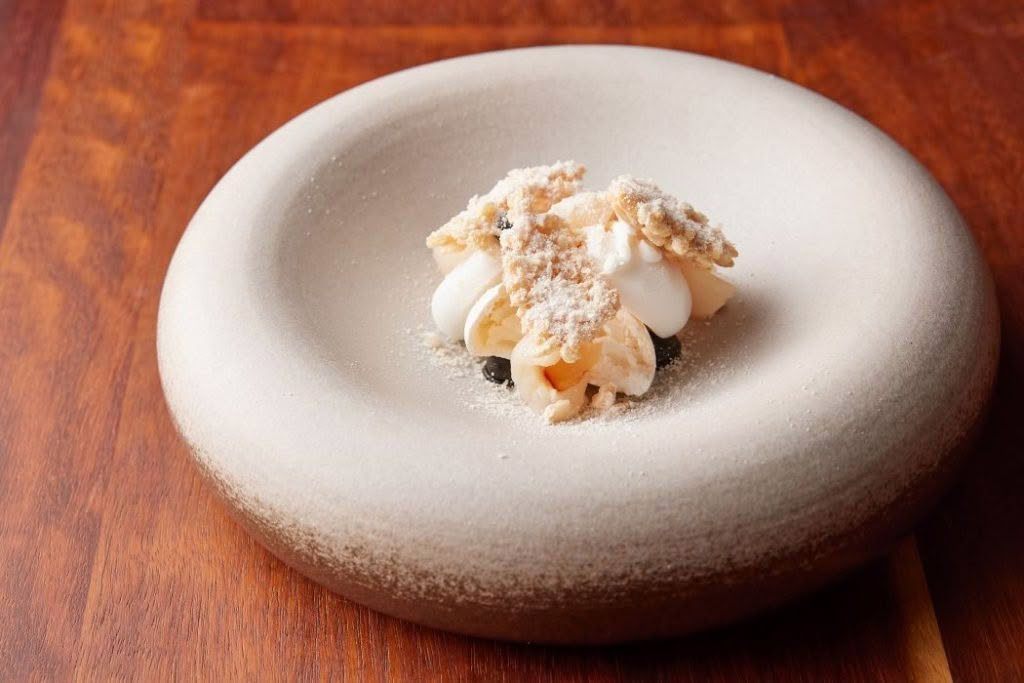 Cuisine Good Food Guide 2025 The French Cafe Coconut, lychee, licorice, pavlova, puffed rice credit Josh Griggs (Web)-117