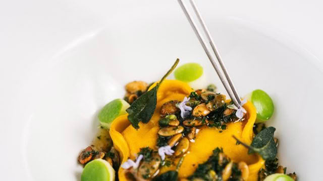 Cuisine Good Food Guide 2026 Aosta Rabbit & Pumpkin Raviolo