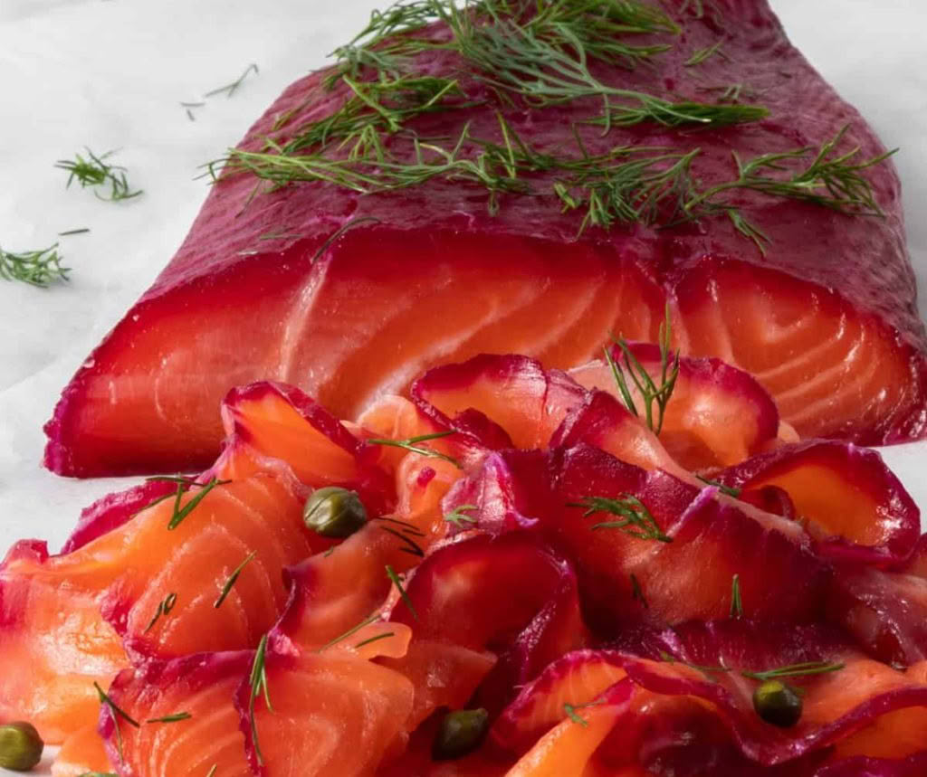 Cuisine Good Food Guide 2026 French Market Salmon beetroot gravlax