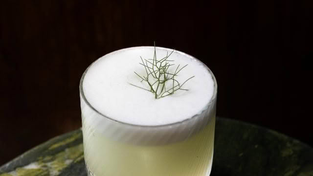 Cuisine Good Food Guide 2026 Inati to Share INATI LOUNGE_ Prometheus-Pisco, lime oleo & fennel. credit Jerome Warburtonjpg