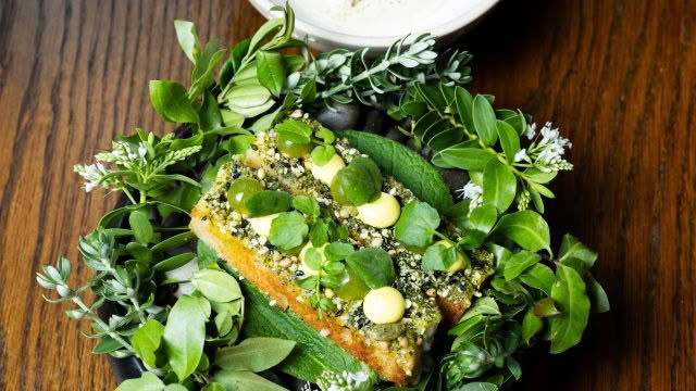 Cuisine Good Food Guide 2026 Inati to Share SEA_ Whitebait, pickled dill & fried egg sando – credit Jerome Warburton