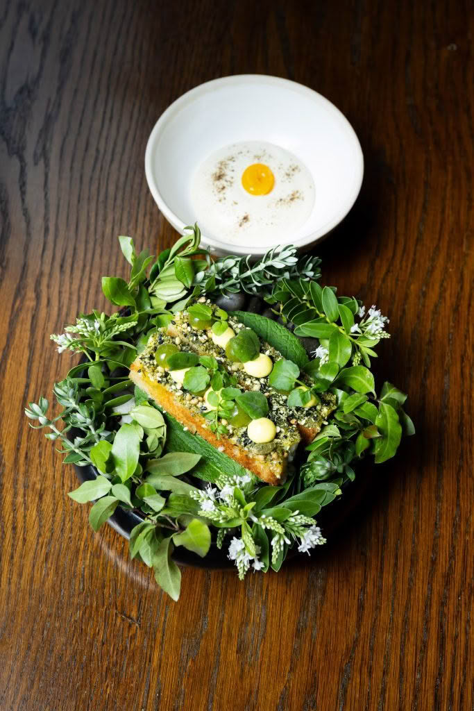 Cuisine Good Food Guide 2026 Inati to Share SEA_ Whitebait, pickled dill & fried egg sando – credit Jerome Warburton