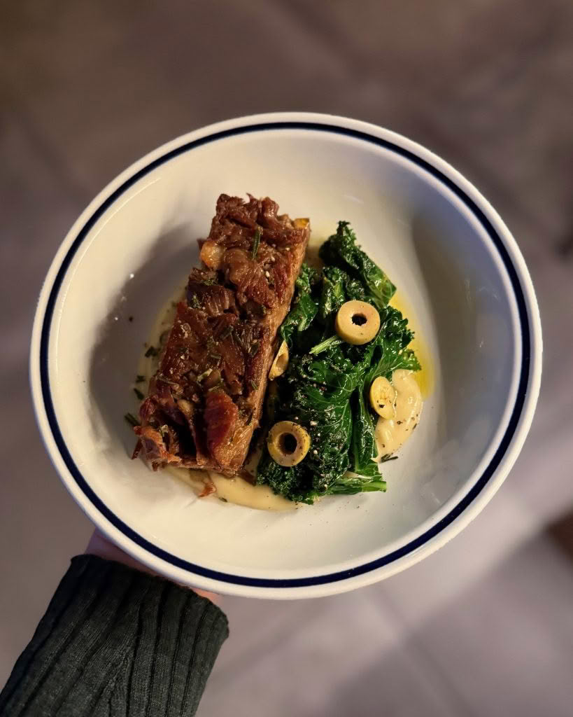 Cuisine Good Food Guide 2026 Margot Pressed lamb belly, Jerusalem artichoke, kale, manzanilla olive
