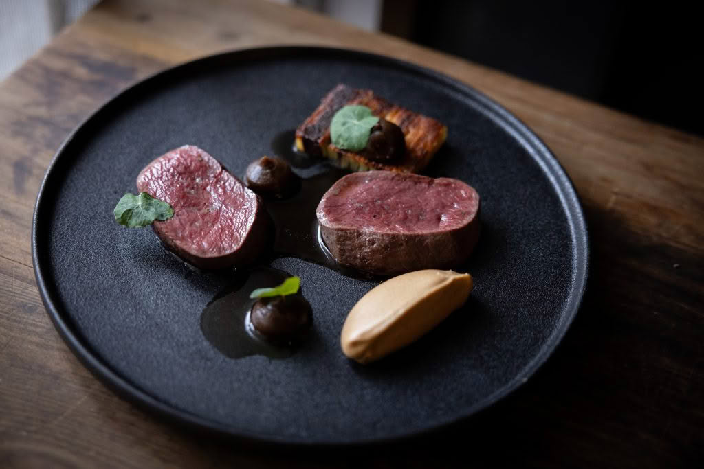 Cuisine Good Food Guide 2026 Rātā Southland venison, braised shank boulangère, celeriac, burnt apple – Daz Caulton (2)