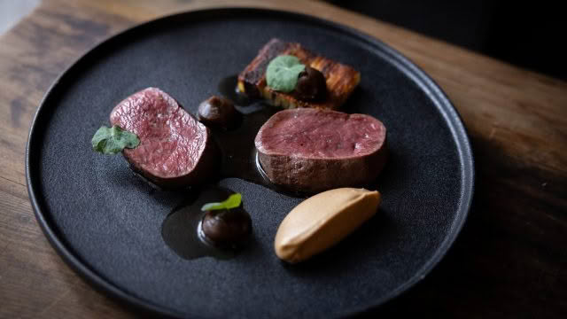 Cuisine Good Food Guide 2026 Rātā Southland venison, braised shank boulangère, celeriac, burnt apple – Daz Caulton (2)