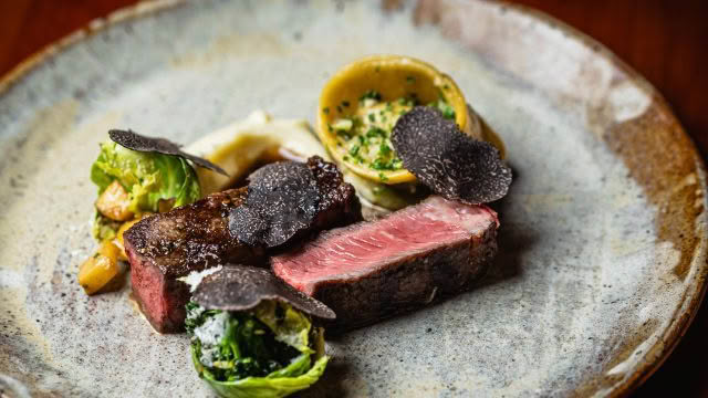 Cuisine Good Food Guide 2026 The Bistro Greenstone Creek Scotch Fillet, Celeriac & Kiwi Truffle
