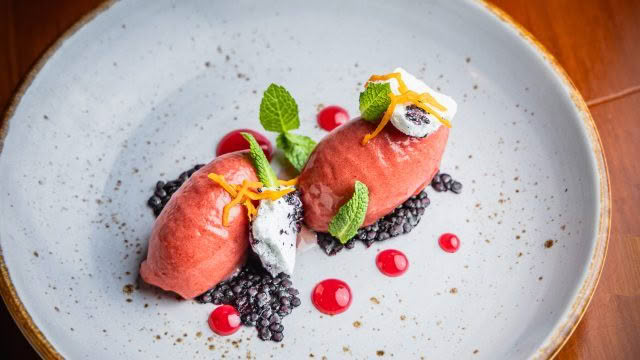 Cuisine Good Food Guide 2026 The Bistro Tamarillo Iced Tea Sorbet 1