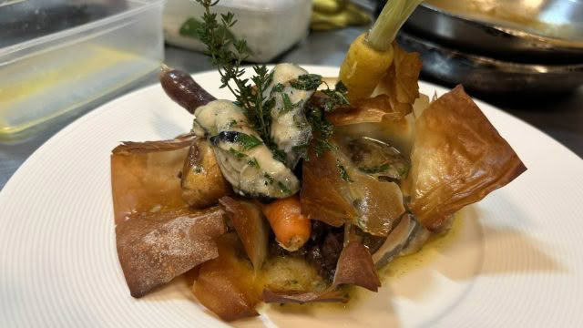 Cuisine Good Food Guide 2026 Top Sail’s Beach Road Brasserie TopSail BRB Beef Bourguignon Pie with oysters